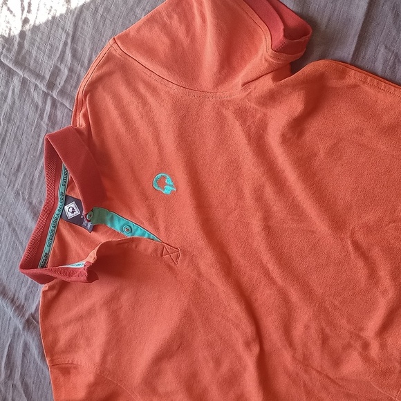 Outdoor Afro x REI Co Op Polo Shirt Size XL Orange Cropped Oversized Gym - Picture 2 of 8